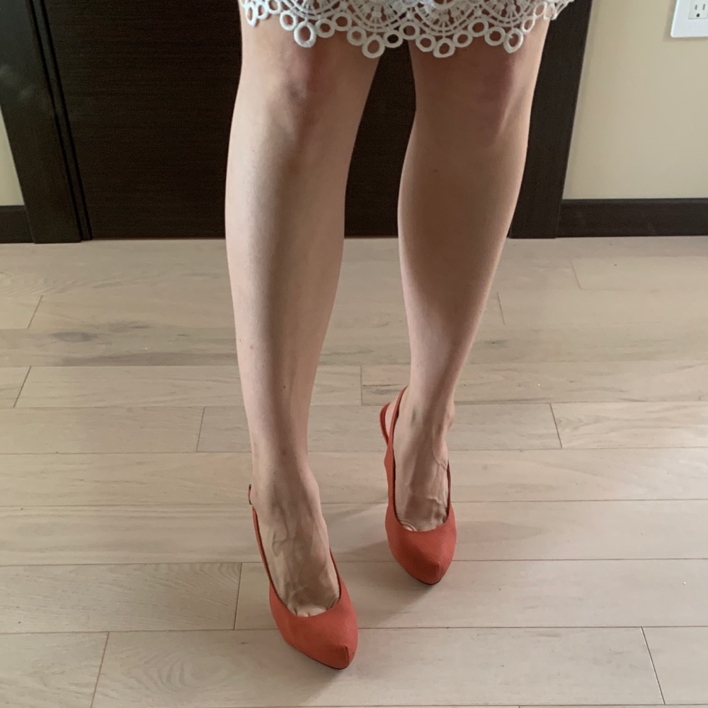 Arden B coral stilettos